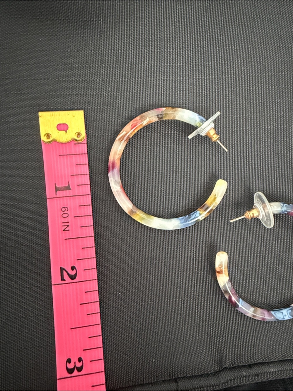 J.Crew Resin multi-tone hoops - Picture 3 of 3